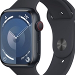 Apple Watch Series 9 GPS 45mm Aluminum Case with Midnight Sport Band (Medium/Large) - Midnight