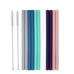 Set of 12 Silicone Drinking Straws