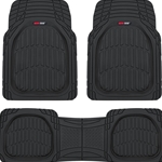 Motor Trend Black FlexTough Heavy Duty Rubber Floor Mats