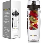 Brimma Leak Proof Fruit Infuser Water Bottle, Large 32 Oz.