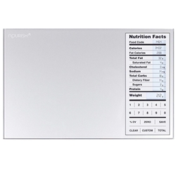 Greater Goods Nourish Digital Kitchen Food Scale and Portions Nutritional Facts Display - White