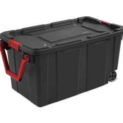 40 Gallon/151 Liter Wheeled Industrial Tote, 2-Pack