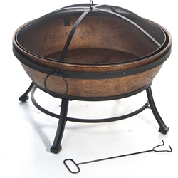 Copper Colored Steel Fire Bowl