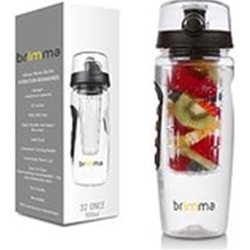 Brimma Leak Proof Fruit Infuser Water Bottle, Large 32 Oz.